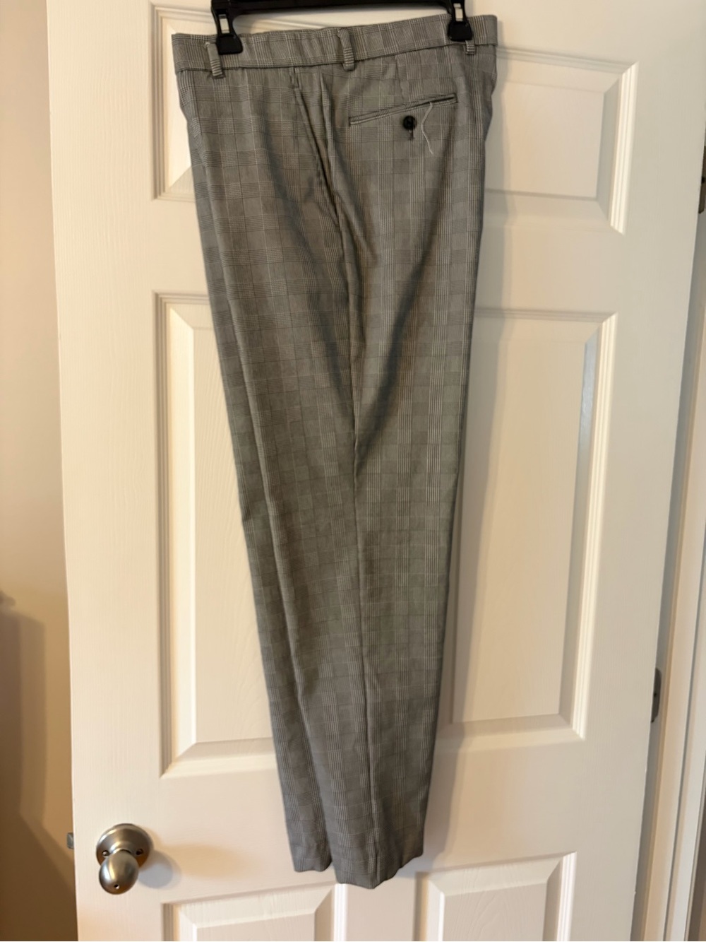 Tommy Hilfiger Men's Gray Checked Dress Pants 36/30